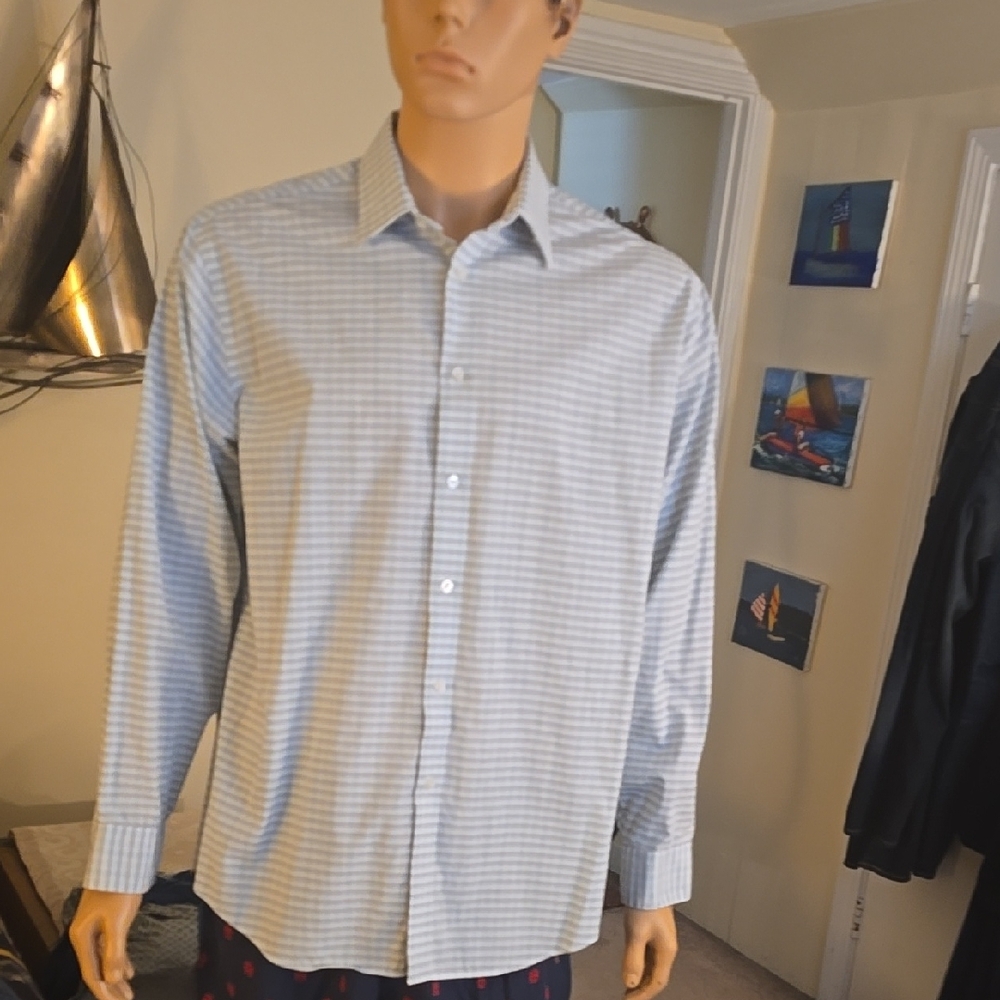Calvin Klein Blue Casual Button Down Shirt